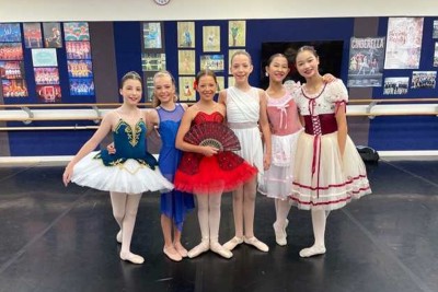 Ballet girls in the studio